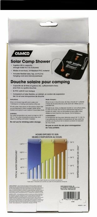 Camp Shower, 20L, Bilingual